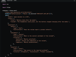 Perplexity Decisions API Screenshot 1