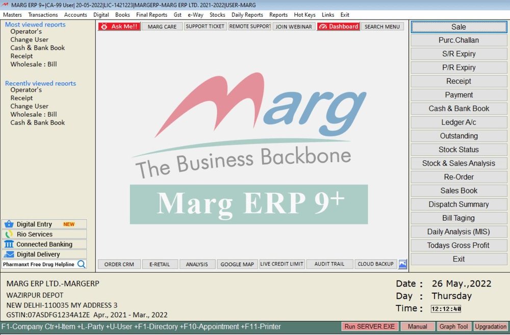 Marg Pharmacy Billing Software Screenshot 1