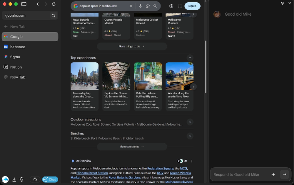Phi Browser Screenshot 1