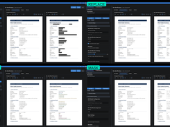 Four de-identification modes built into one application: Redact (permanent), Replace (placeholder tokens), Highlight (review-only), and Mask (length-preserving).