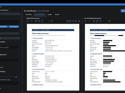 Permanent black-bar redaction directly on your source document. Import PDF, Word, or Excel; export PDF or text with PII removed  — not just visually hidden.