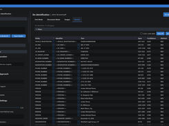 Human-in-the-loop review panel for every detected entity. Approve, reject, reclassify entity types, or merge duplicate identifiers referring to the same person before committing the redaction.