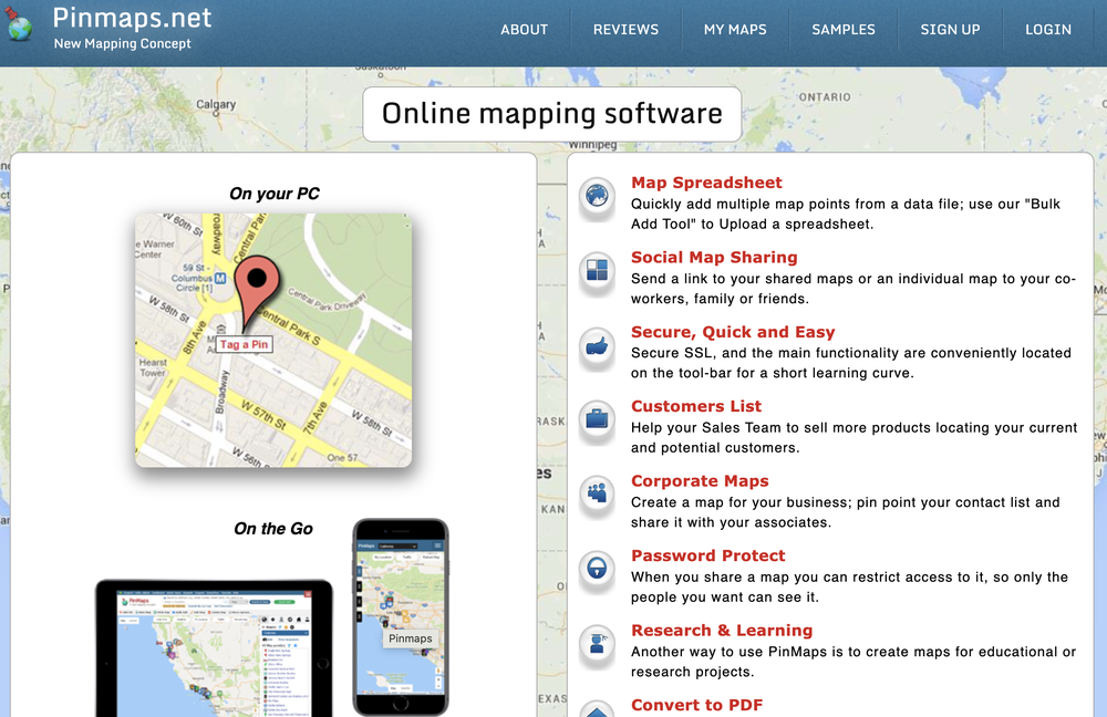Pinmaps.net Screenshot 1