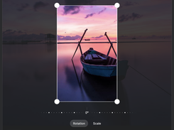 Pintura full size image editor in dark mode, horizontal menu