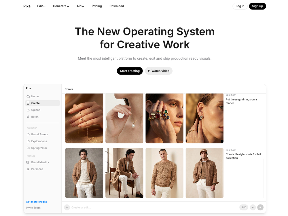 Pixa Homepage