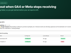 GA4 forwarding failed alert