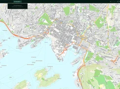 Placepoint map workspace over Oslo with a dark notification stating that no recent panels are available.