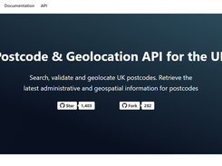 Postcodes.io Screenshot 1