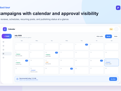 Content calendar and approvals