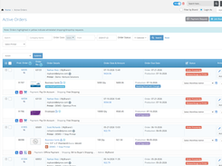 Order management view displaying job specifications, digital proof approvals, vendor details, and real-time fulfillment status.