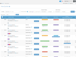Quote management screen showing automated RFQs, side-by-side vendor bid comparisons, rate cards, and job assignment tools.