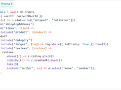 Prisma 8 Client: Typed Relational Query