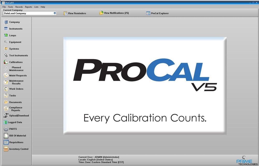 ProCalV5 Home Screen
