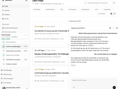 Tender feed with AI answers on eligibility and deadlines