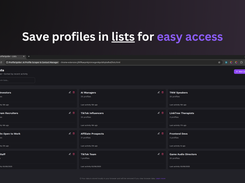 save profiles in lists