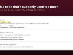 Code usage spike alert
