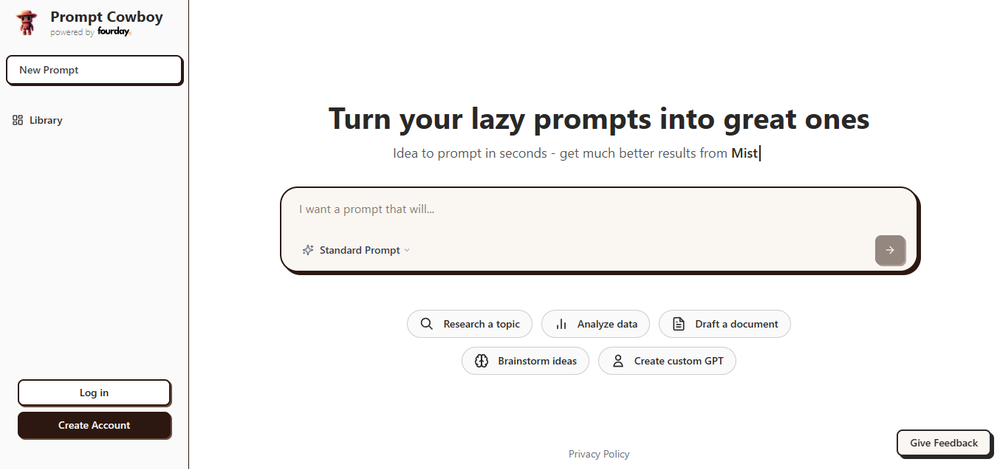 Prompt Cowboy Screenshot 1