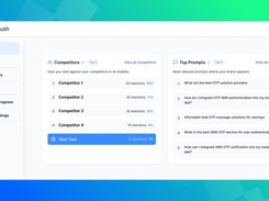 View your top competitors and the prompts where your brand appears. Identify opportunities to improve your AI visibility.