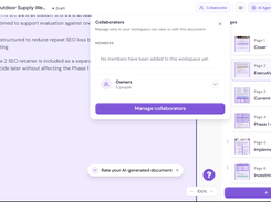 Team Collaboration: Invite and manage collaborators in Proposal.biz so your team can review, edit, and work together on documents before sending.