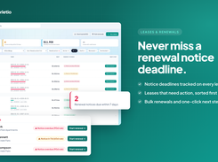 Leases and renewals: notice deadlines tracked on every lease, with bulk renewals and one-click next steps