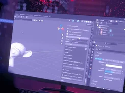 Blender interface with the ProRender Cloud panel for packing and submitting a render project.