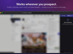 Works on LinkedIn profiles, search results and company pages