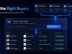 Prosyo lead discovery dashboard for finding, filtering, and qualifying ideal buyers from LinkedIn.