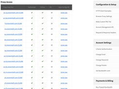 ProxyMesh Account Dashboard
