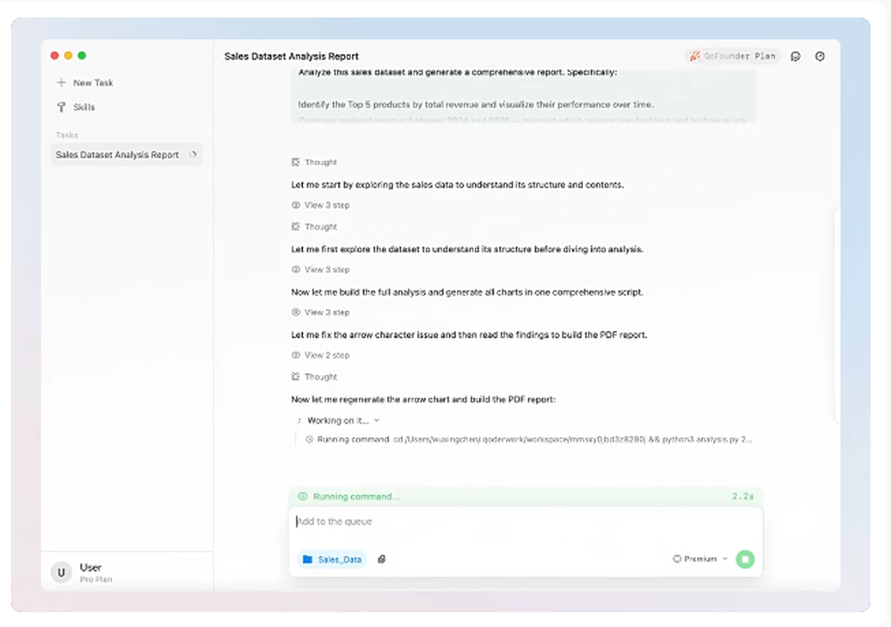 QoderWork Screenshot 1