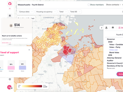 Dynamic Mapping: Visualize where your team members are, where your support is concentrated, and areas that have yet to be canvassed.