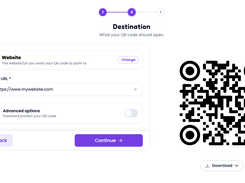 Creating a Link QR code with QR Cake