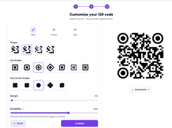QR Code design customization flow 