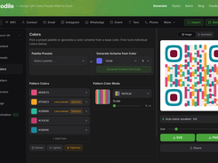 Add unique color patterns the escape the black and white QR code past.
