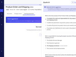 Training assessment with AI