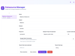 Adding datasource