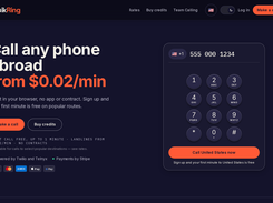 Call any phone abroad from your browser, with the price shown before you dial