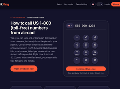 Call US and Canada 1-800 numbers from abroad