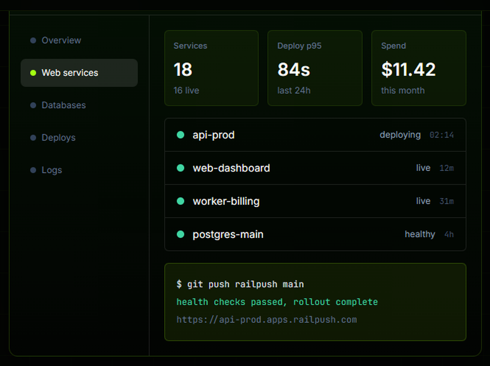 RailPush Screenshot 1