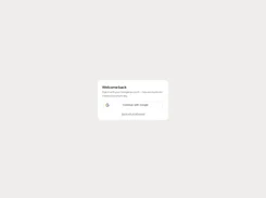 RankZap sign-in page with a welcome message, a Continue with Google button, and an email sign-in link.