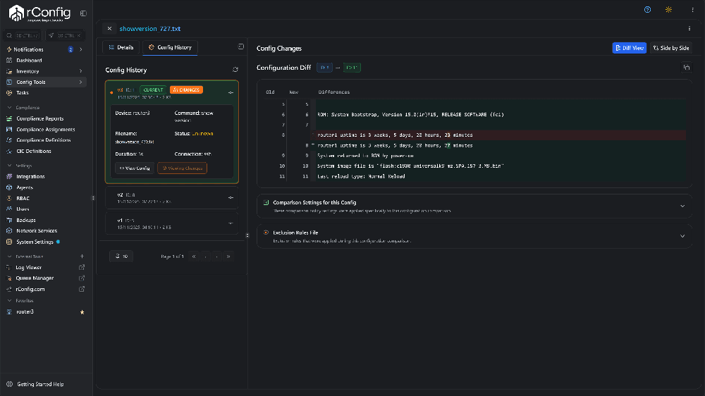 rConfig Screenshot 1