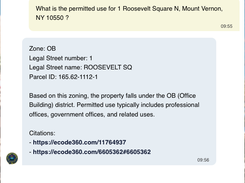 How Readyly processes permit information request for a location. 