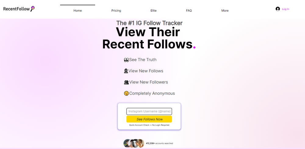 RecentFollow Screenshot 1