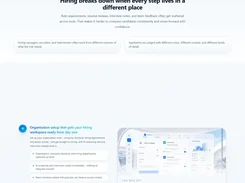 Recrutly landing page showing the headline “AI Recruiting Infrastructure From Resume To Final Decision,” an AI Resume Matching panel, and an organisation setup workspace panel.
