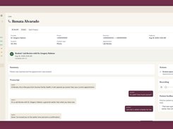 Call transcript of an appointment booked by the agent