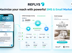 Reflys SMS and Email marketing campaign dashboard