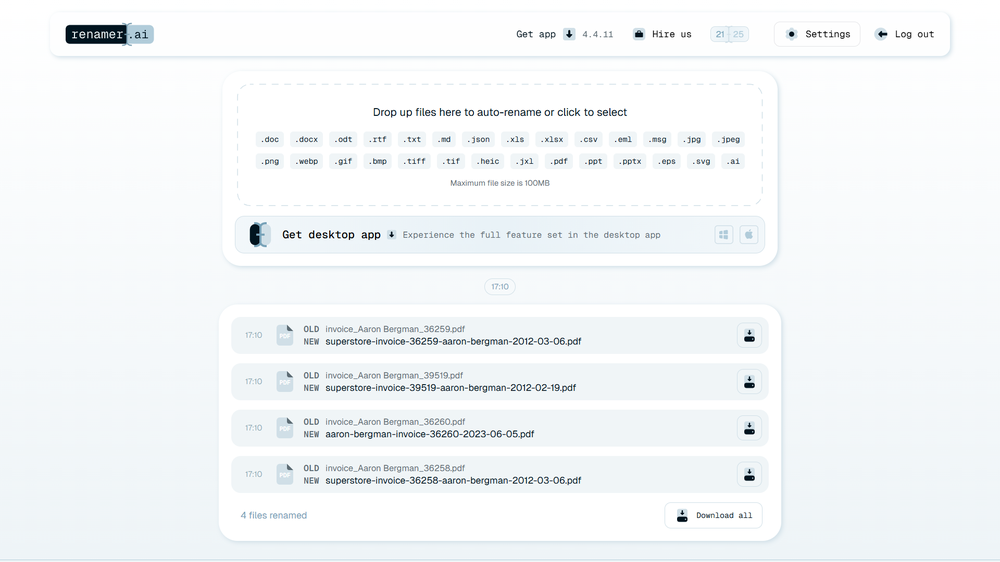 Renamer.ai Screenshot 1