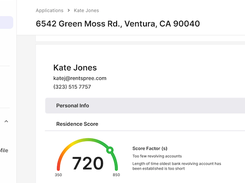 Tenant screening reports including background check, eviction history, credit report, income verification, and automated reference checks.