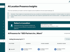 Automatically verify business details across leading models with AI Location Presence to detect and correct the inaccuracies that harm your visibility in generative search results.