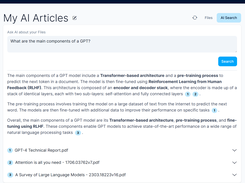 AI Document Search and Quoted Responses