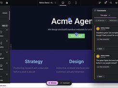 Native in Elementor too — the comment panel adopts Elementor's theme.